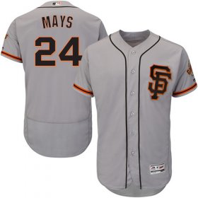 Wholesale Cheap Giants #24 Willie Mays Grey Flexbase Authentic Collection Road 2 Stitched MLB Jersey