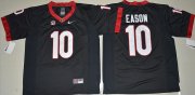 Wholesale Cheap Men's Georgia Bulldogs #10 Jacob Eason Black Stitched NCAA Nike Limited College Football Jersey