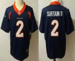 Wholesale Cheap Men's Denver Broncos #2 Patrick Surtain II Navy Blue 2021 Vapor Untouchable Stitched NFL Nike Limited Jersey