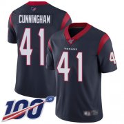 Wholesale Cheap Nike Texans #41 Zach Cunningham Navy Blue Team Color Men's Stitched NFL 100th Season Vapor Limited Jersey