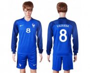 Wholesale Cheap France #8 Valbuena Home Long Sleeves Soccer Country Jersey