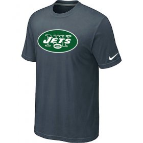 Wholesale Cheap Nike New York Jets Sideline Legend Authentic Logo Dri-FIT NFL T-Shirt Crow Grey