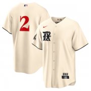 Cheap Men's Texas Rangers #2 Marcus Semien Cream 2023 City Connect Cool Base Stitched Baseball Jersey