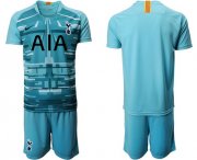 Wholesale Cheap Tottenham Hotspur Blank Light Blue Goalkeeper Soccer Club Jersey