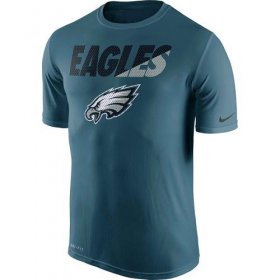 Wholesale Cheap Men\'s Philadelphia Eagles Nike Midnight Green Legend Staff Practice Performance T-Shirt