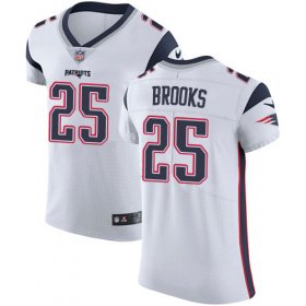 Wholesale Cheap Nike Patriots #25 Terrence Brooks White Men\'s Stitched NFL Vapor Untouchable Elite Jersey