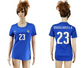 Wholesale Cheap Women\'s Italy #23 Quagliarella Home Soccer Country Jersey