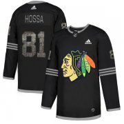 Wholesale Cheap Adidas Blackhawks #81 Marian Hossa Black Authentic Classic Stitched NHL Jersey