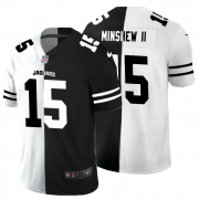 Cheap Jacksonville Jaguars #15 Gardner Minshew II Men's Black V White Peace Split Nike Vapor Untouchable Limited NFL Jersey