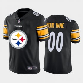 Wholesale Cheap Pittsburgh Steelers Custom Black Men\'s Nike Big Team Logo Vapor Limited NFL Jersey