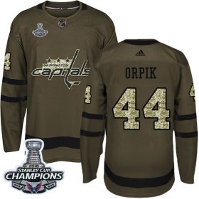 Wholesale Cheap Adidas Capitals #44 Brooks Orpik Green Salute to Service Stanley Cup Final Champions Stitched NHL Jersey