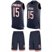 Wholesale Cheap Nike Bears #15 Eddy Pineiro Navy Blue Team Color Men's Stitched NFL Limited Tank Top Suit Jersey