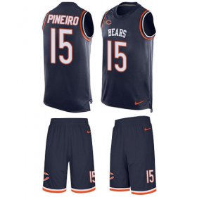 Wholesale Cheap Nike Bears #15 Eddy Pineiro Navy Blue Team Color Men\'s Stitched NFL Limited Tank Top Suit Jersey