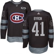 Wholesale Cheap Adidas Canadiens #41 Paul Byron Black 1917-2017 100th Anniversary Stitched NHL Jersey