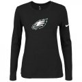 Wholesale Cheap Women's Nike Philadelphia Eagles Of The City Long Sleeve Tri-Blend NFL T-Shirt Black
