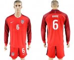 Wholesale Cheap USA #6 Nagbe Away Long Sleeves Soccer Country Jersey