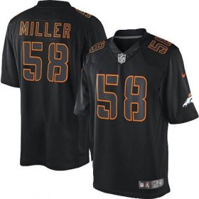 Wholesale Cheap Nike Broncos #58 Von Miller Black Men\'s Stitched NFL Impact Limited Jersey