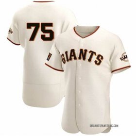 Wholesale Cheap Men\'s San Francisco Giants #75 Camilo Doval Cream Flex Base Stitched Jersey
