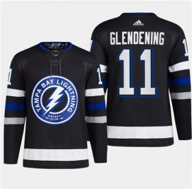 Cheap Men\'s Tampa Bay Lightning #11 Luke Glendening Black 2024 Stadium Series Stitched Jersey