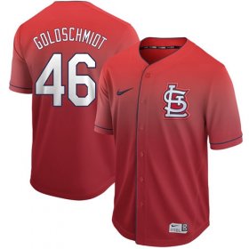 Wholesale Cheap Nike Cardinals #46 Paul Goldschmidt Red Fade Authentic Stitched MLB Jersey