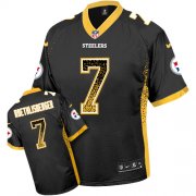 Wholesale Cheap Nike Steelers #7 Ben Roethlisberger Black Team Color Men's Stitched NFL Elite Drift Fashion Jersey
