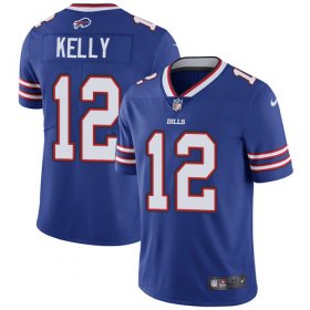 Wholesale Cheap Nike Bills #12 Jim Kelly Royal Blue Team Color Men\'s Stitched NFL Vapor Untouchable Limited Jersey