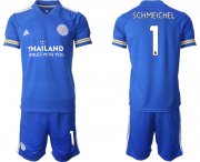 Wholesale Cheap Men 2020-2021 club Leicester City home 1 blue Soccer Jerseys