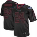 Wholesale Cheap Nike Texans #24 Johnathan Joseph Lights Out Black Men's Stitched NFL Elite Jersey
