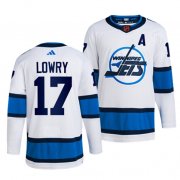 Wholesale Cheap Men's Winnipeg Jets #17 Adam Lowry White 2022-23 Reverse Retro Stitched Jersey