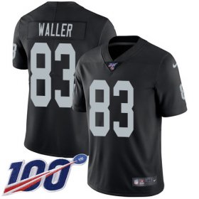 Wholesale Cheap Nike Raiders #83 Darren Waller Black Team Color Men\'s Stitched NFL 100th Season Vapor Limited Jersey