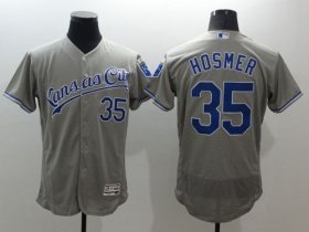 Wholesale Cheap Royals #35 Eric Hosmer Grey Flexbase Authentic Collection Stitched MLB Jersey