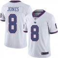 Wholesale Cheap Nike Giants #8 Daniel Jones White Men's Stitched NFL Limited Rush Jersey