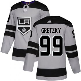 Wholesale Cheap Adidas Kings #99 Wayne Gretzky Gray Alternate Authentic Stitched NHL Jersey