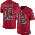 Wholesale Cheap Nike Falcons #12 Mohamed Sanu Sr Red Men's Stitched NFL Limited Rush Jersey