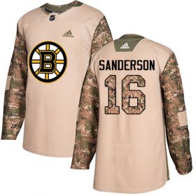 Wholesale Cheap Adidas Bruins #16 Derek Sanderson Camo Authentic 2017 Veterans Day Stitched NHL Jersey