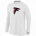 Wholesale Cheap Nike Atlanta Falcons Logo Long Sleeve T-Shirt White