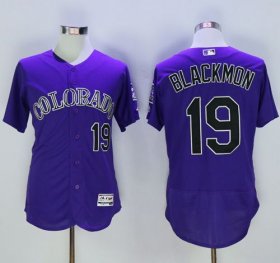 Wholesale Cheap Rockies #19 Charlie Blackmon Purple Flexbase Authentic Collection Stitched MLB Jersey