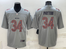 Wholesale Men\'s Chicago Bears #34 Walter Payton Grey Atmosphere Fashion 2022 Vapor Untouchable Stitched Limited Jersey