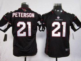 Wholesale Cheap Nike Cardinals #21 Patrick Peterson Black Alternate Youth Stitched NFL Elite Jersey