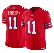 Cheap Men's Buffalo Bills #11 Mitch Trubisky Red 2023 F.U.S.E. Vapor Untouchable Limited Football Stitched Jersey