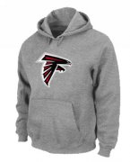 Wholesale Cheap Atlanta Falcons Logo Pullover Hoodie Grey