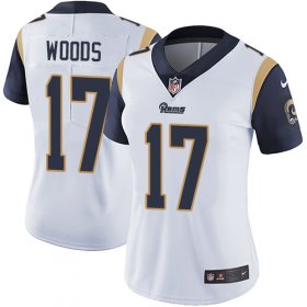 Wholesale Cheap Nike Rams #17 Robert Woods White Women\'s Stitched NFL Vapor Untouchable Limited Jersey