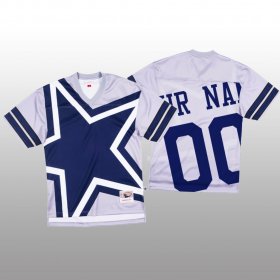 Wholesale Cheap NFL Dallas Cowboys Custom White Men\'s Mitchell & Nell Big Face Fashion Limited NFL Jersey