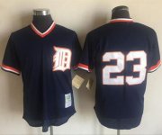 Wholesale Cheap Mitchell and Ness 1984 Tigers #23 Kirk Gibson Blue Throwback Stitched MLB Jersey
