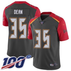 Wholesale Cheap Nike Buccaneers #35 Jamel Dean Gray Men\'s Stitched NFL Limited Inverted Legend 100th Season Jersey