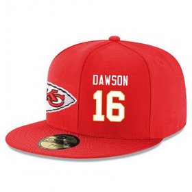 Wholesale Cheap Kansas City Chiefs #16 Len Dawson Snapback Cap NFL Player Red with White Number Stitched Hat