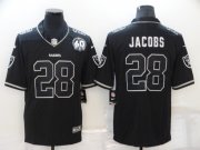 Wholesale Cheap Men's Las Vegas Raiders #28 Josh Jacobs Black Shadow 2021 Vapor Untouchable Stitched Nike Limited Jersey
