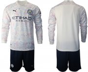 Wholesale Cheap 2021 Men Manchester city away long sleeve soccer jerseys