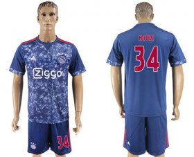 Wholesale Cheap Ajax #34 Nouri Away Soccer Club Jersey