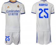 Wholesale Cheap Men 2021-2022 Club Real Madrid home white 25 Soccer Jerseys